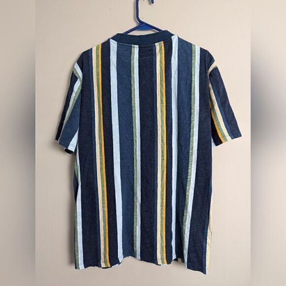 Guess Originals Sayer Blue Short sleeve t-shirt striped mens size M - Picture 4 of 7